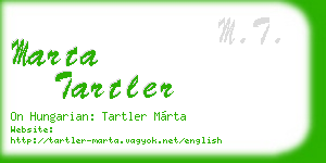 marta tartler business card